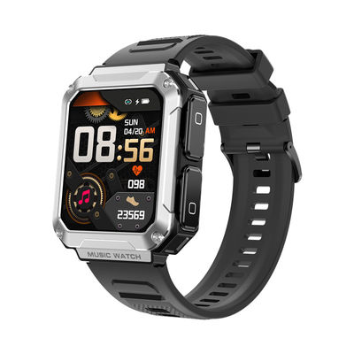 ราคาดี T93 เงิน Smart Watch Headset TWS 4GB ความจําไร้สาย โทร 1.96 นิ้ว สปอร์ต มิวสิค ออนไลน์