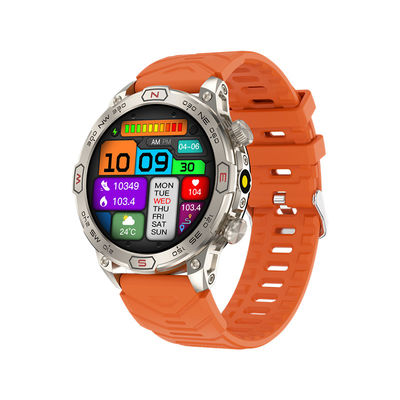 ราคาดี 1.43 อะโมเล่ด สกรีนใหญ่ BT โทรมาชิก แฟชล็อต คอมพัส 450mAh Outdoor Sport Fitness Tracker Smartwacth ออนไลน์
