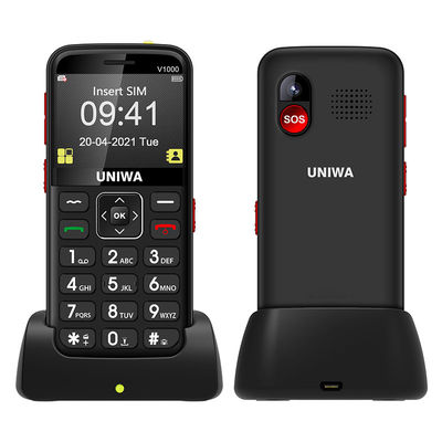 UNIWA V1000 โทรศัพท์มือถือสําหรับผู้สูงอายุ พร้อมจอ 2.31' 64MB แรม 0.3MP กล้องฟังก์ชัน SOS
