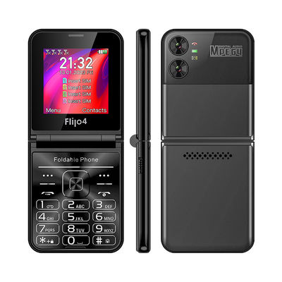 ราคาดี F265 2.55'' 4 ซิมการ์ด Flip Keypad โทรศัพท์มือถือ 1400mAh กล้อง FM Radio 2G Feature ออนไลน์