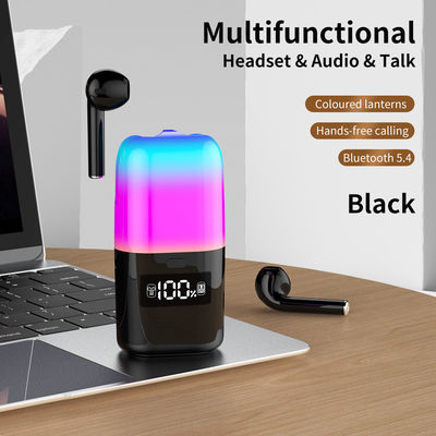 ราคาดี ขนาดแบตเตอรี่ 500mAH TWS Earphone Bluetooth5.0 เครื่องเสียงด้วยไฟ LED และเครื่องเล่นเพลงใช้เวลา 3 วัน ออนไลน์