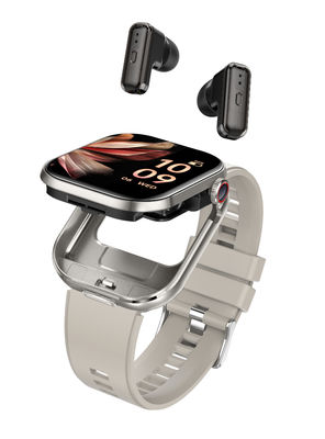 TWS 2-in-1 Bluetooth Earphones และ 2.02''TFT Square Screen Bluetooth Call Smart Watch พร้อมแบตเตอรี่ 400911 ความจุ 3.7V/25MAH