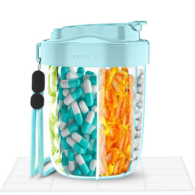 ราคาดี สีดําสีเบจและสีชมพู พกพา Pill Organizer สําหรับการสัมผัสกับอาหาร RN2878121 ID และวัสดุ PE ออนไลน์