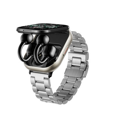 TWS 2 ใน 1 ไมล์บลูทูธ โทร D12 หูฟังเสียงดนตรี การเล่นกีฬา ฟิตเนส Tracker Smartwatch