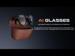 แนะนำแว่นตาอัจฉริยะ M02 AI กล้อง 8MP บันทึกวิดีโอ แว่นกันแดดแปลภาษา บลูทูธ คุณ